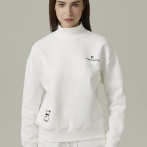 Pull oversized à col montant uni